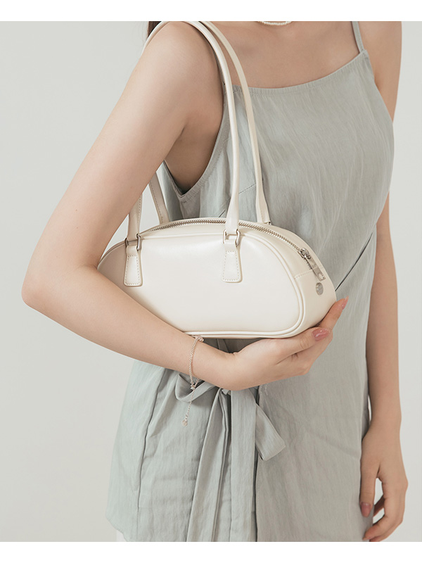 Shoulder Baguette Bag Beige