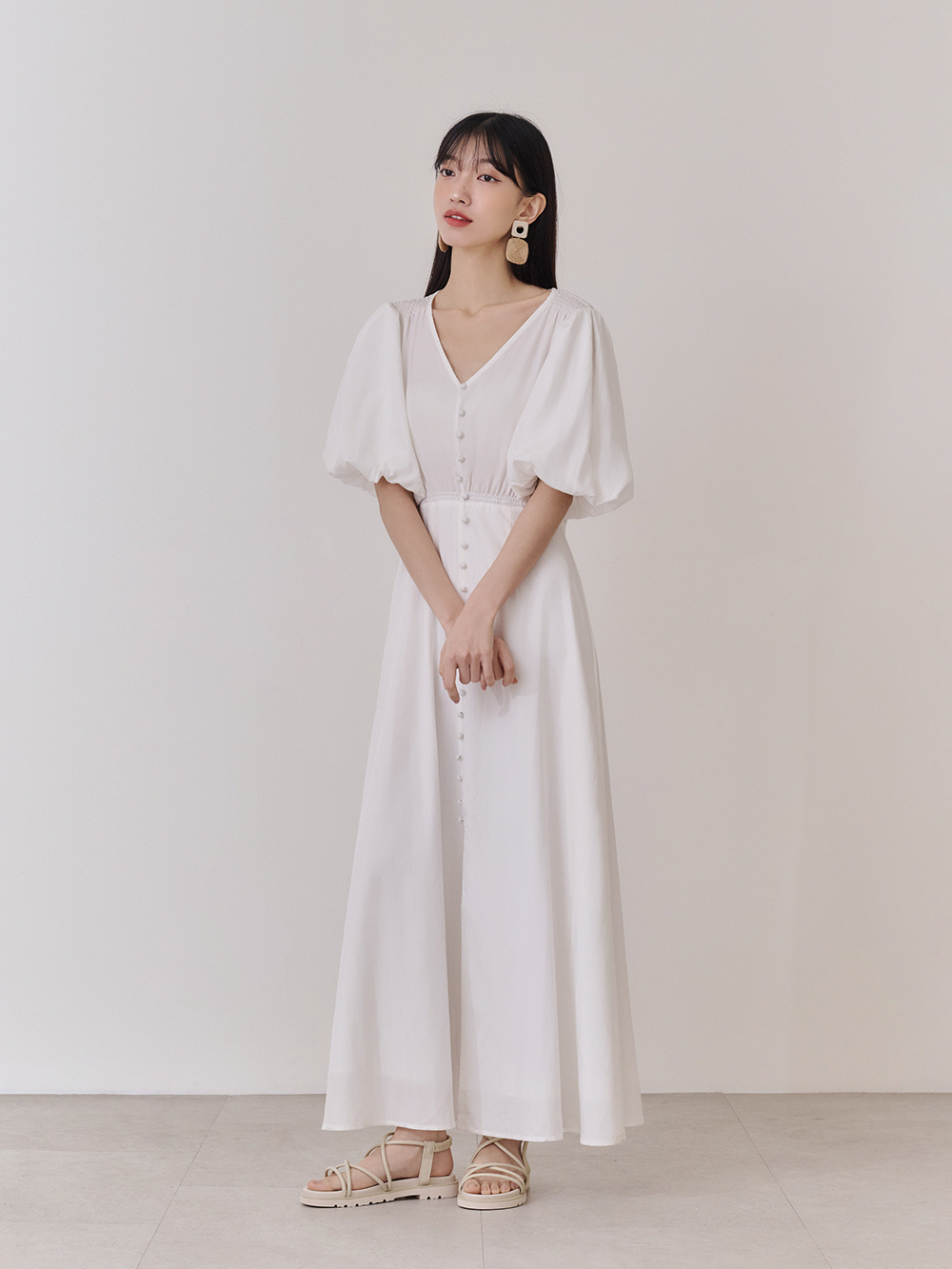 假期專屬．交叉帶加厚底羅馬涼鞋 香草米