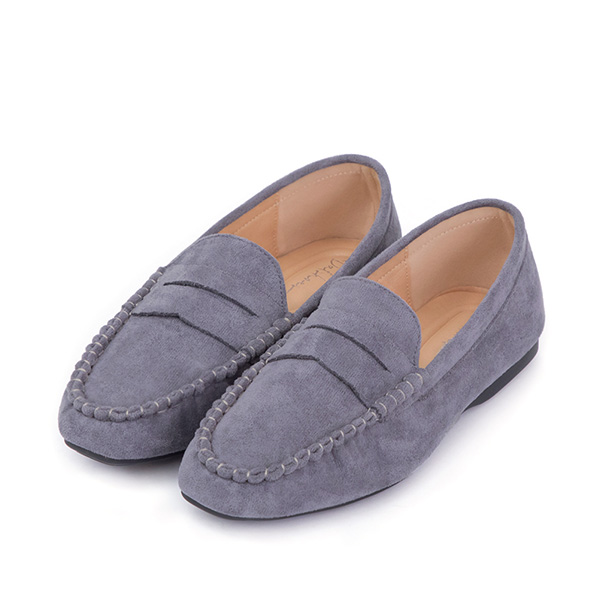 秋冬輕著4D氣墊豆豆底樂福鞋 迷霧藍