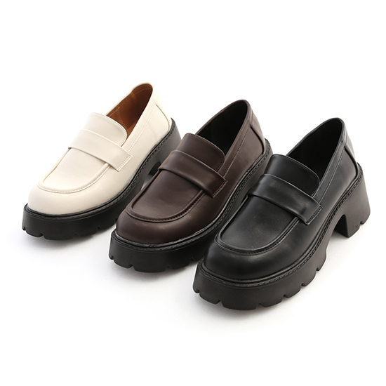 Thick Sole Loafers Dark Brown