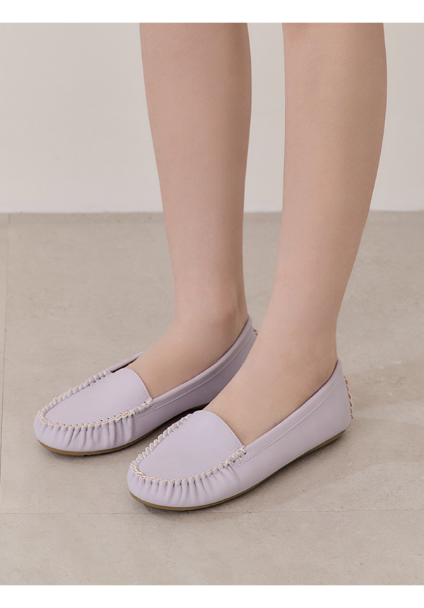 MIT Solid Moccasin Loafers Lavender