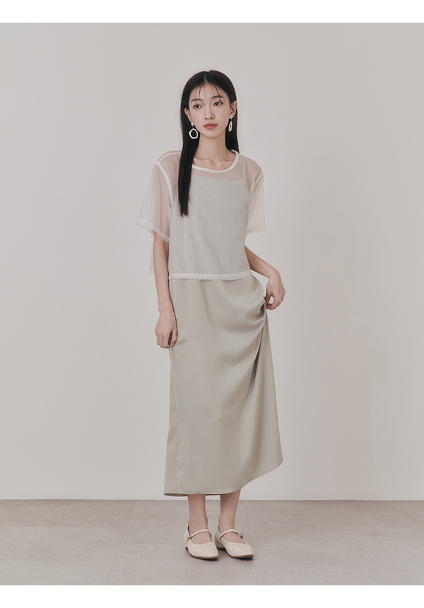 Hidden Wedge Ruched Mary Jane Shoes White