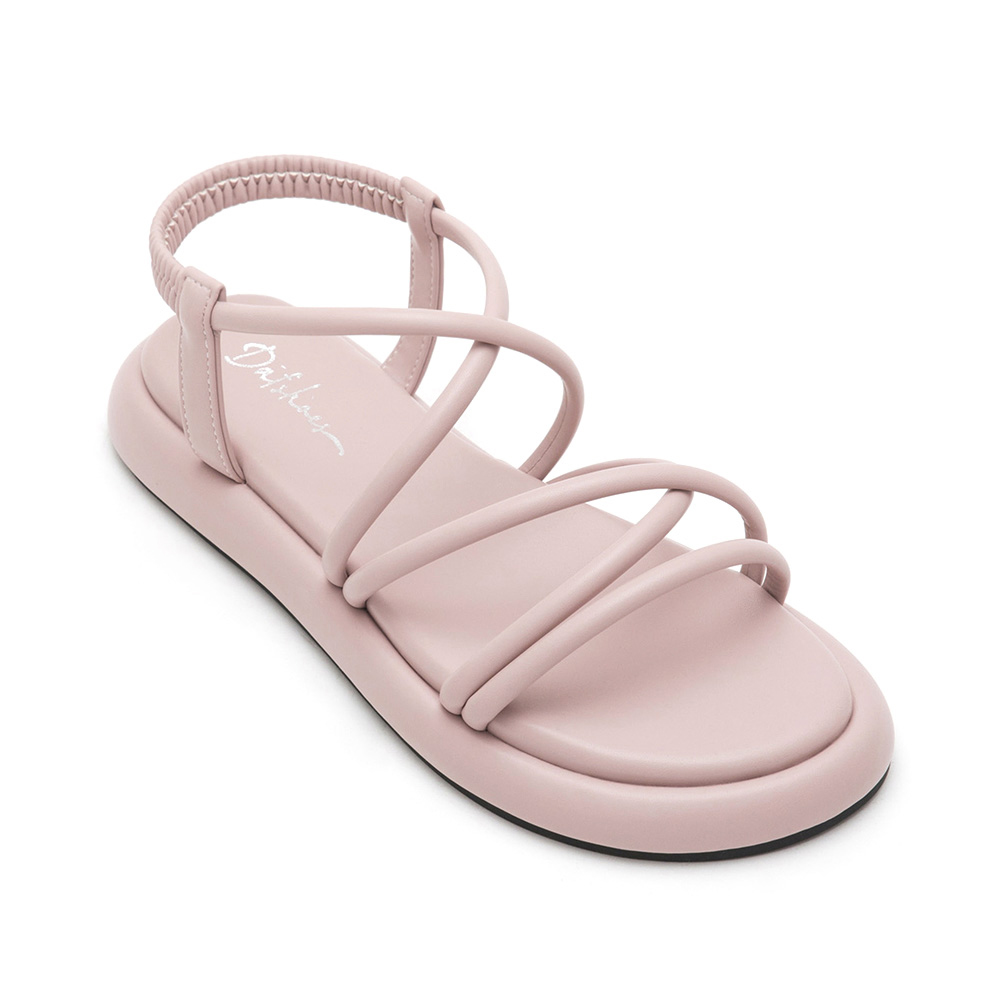 Cross Strap Thick Sole Sandals Pink
