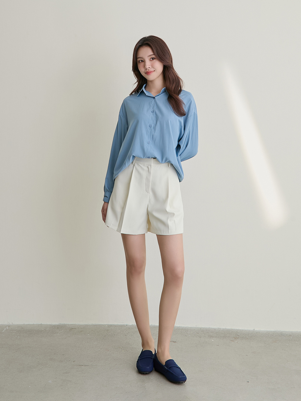 【3D零感雲織鞋】通勤款樂福豆豆鞋 皇家藍