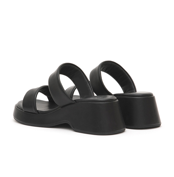 Double-Strap Platform Sandals Black