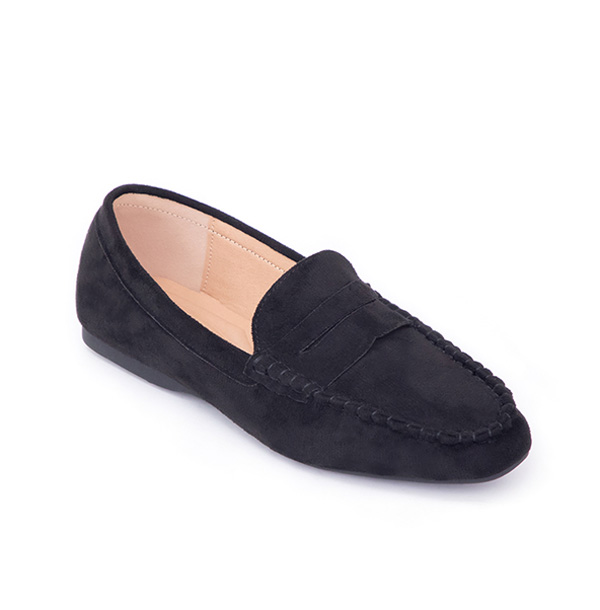 秋冬輕著4D氣墊豆豆底樂福鞋 黑色