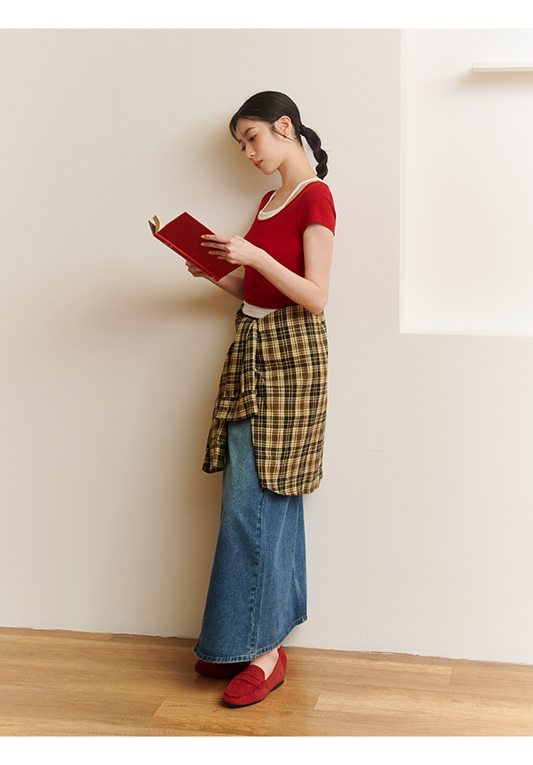 秋冬輕著4D氣墊豆豆底樂福鞋 棗紅色