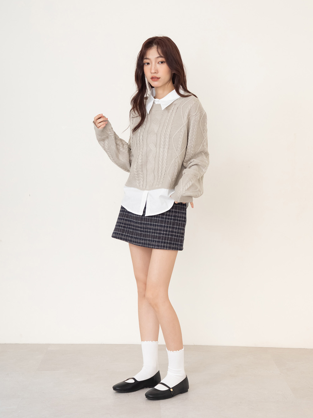 圓頭學院平底瑪莉珍娃娃鞋 黑色