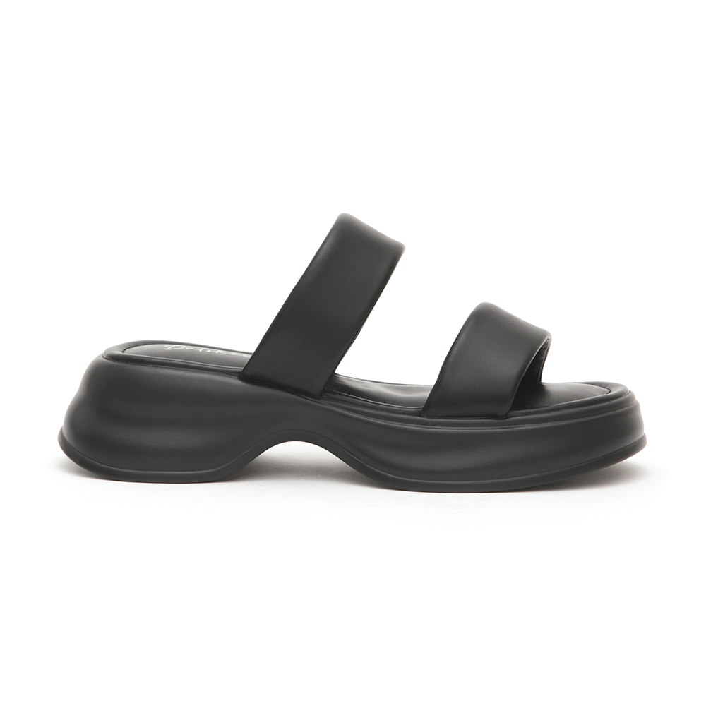 Airy Comfy Double-Strap Lightweight Sandals Black