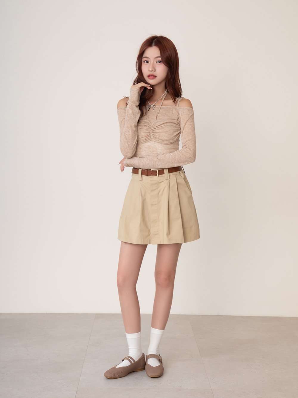 【3D零感雲織鞋】雙帶方頭瑪莉珍鞋 摩卡色