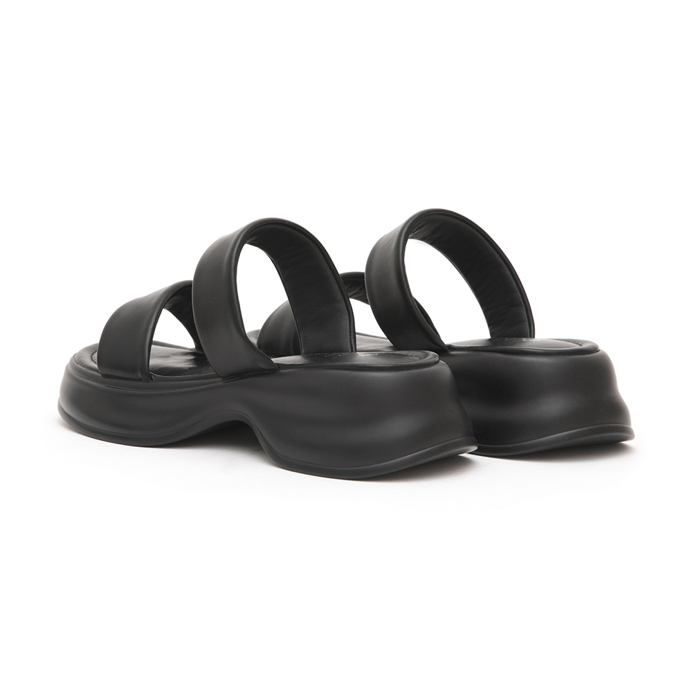 Airy Comfy Double-Strap Lightweight Sandals Black