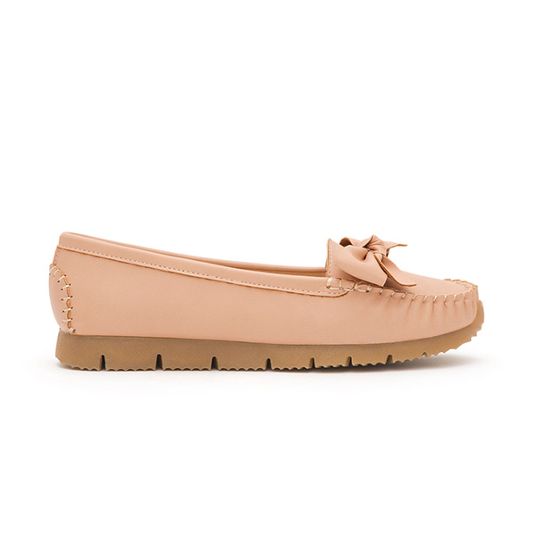 MIT Bow Platform Moccasins Pink