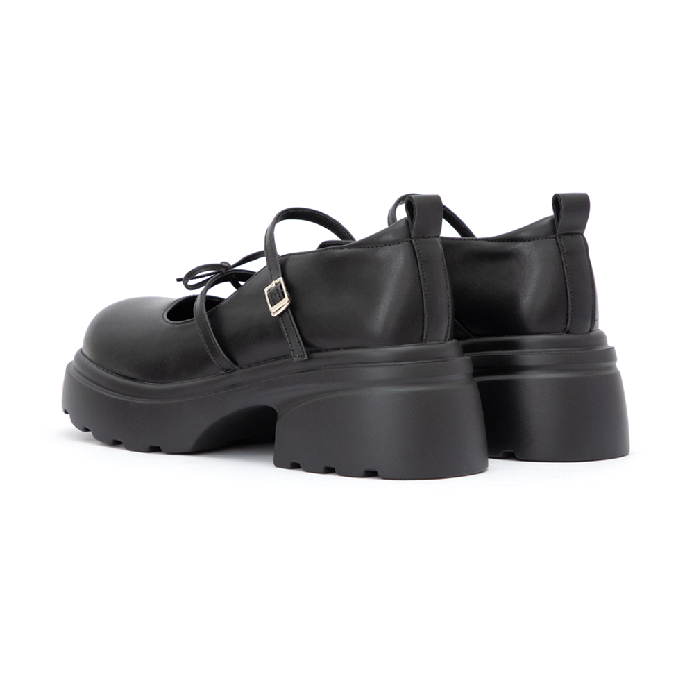 初戀甜心蝴蝶結厚底瑪莉珍鞋 黑色