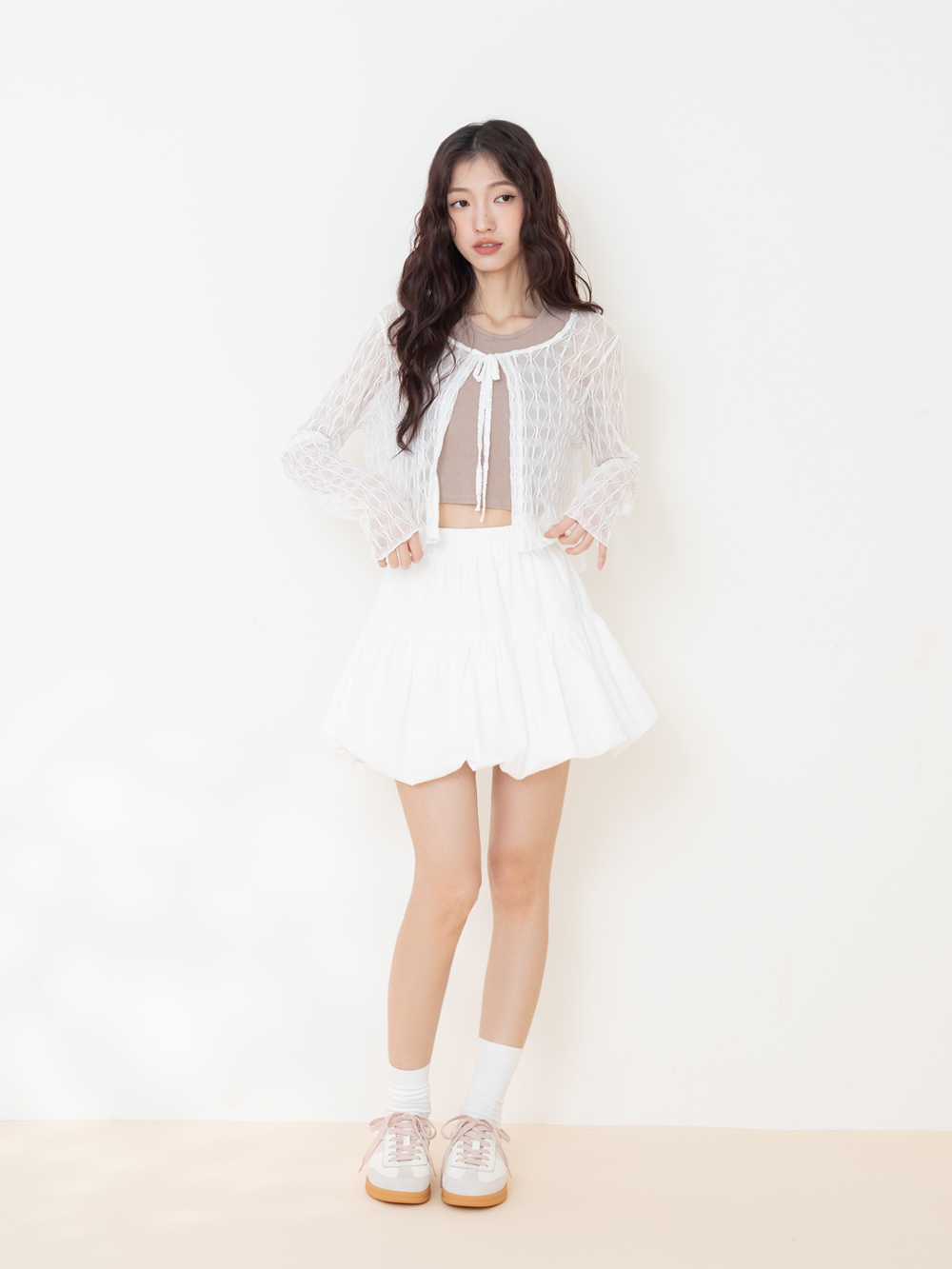 進化版2.0雙色鞋帶真皮德訓鞋 米白X粉色