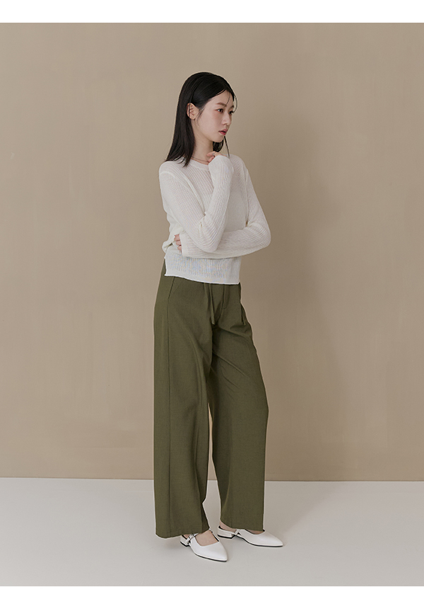 優雅氣場尖頭後空低跟鞋 香草白