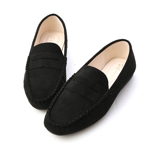Classic Suede Loafers Black
