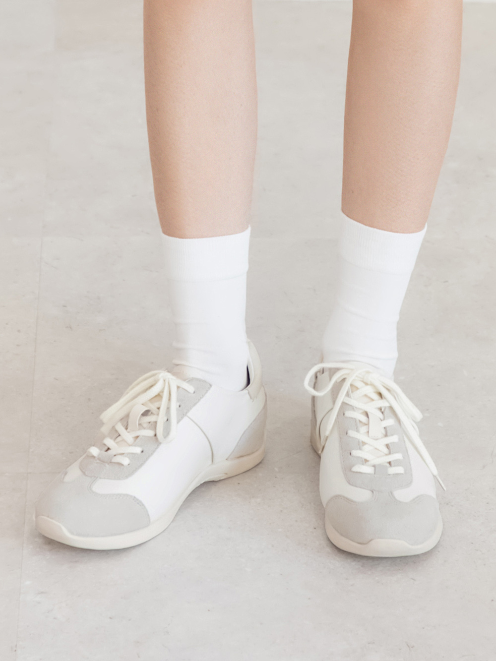 都市漫遊Q感軟墊德訓鞋 米白