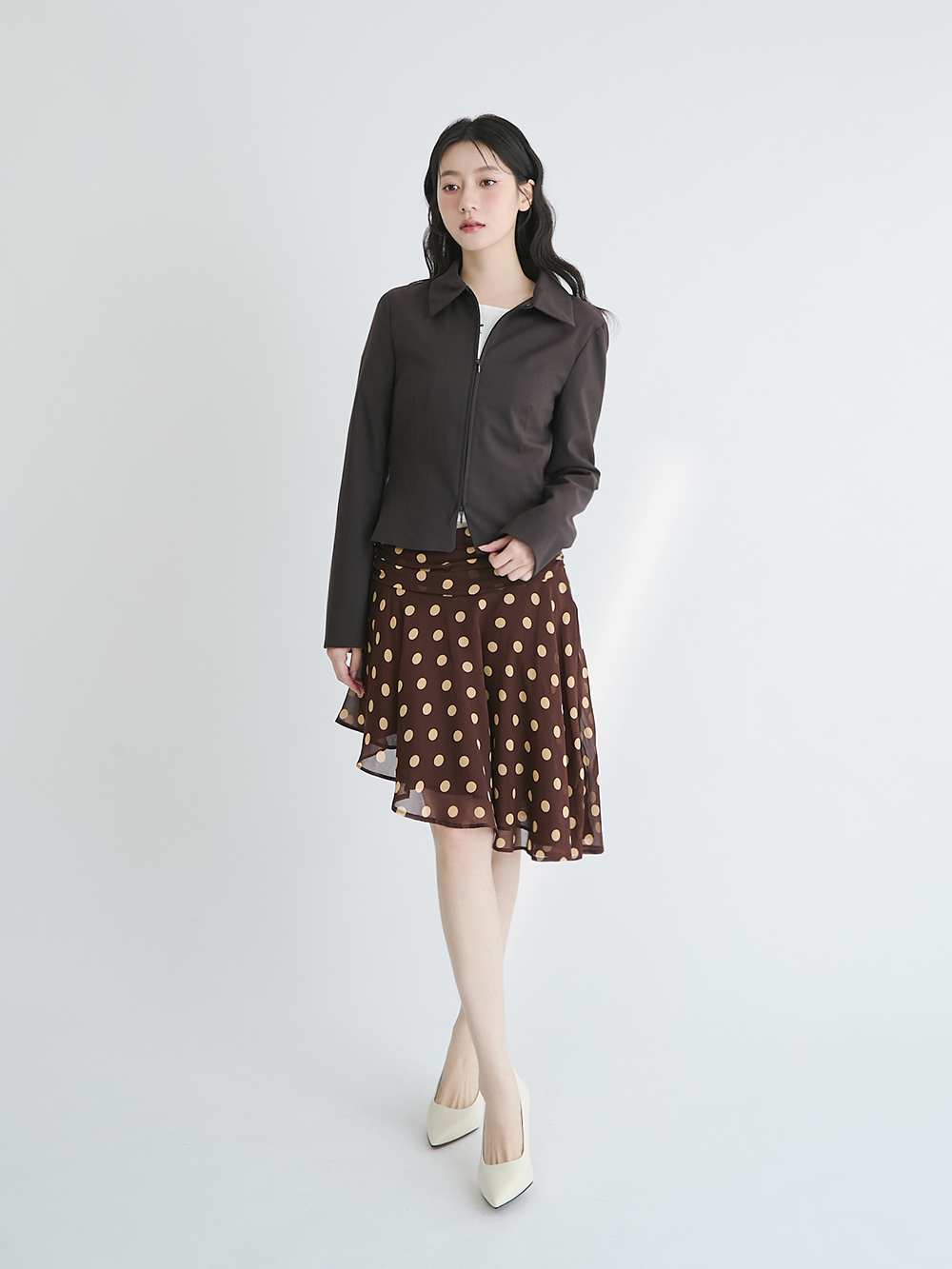 【真皮系列】8.5cm全能氣墊真皮高跟鞋 人氣白