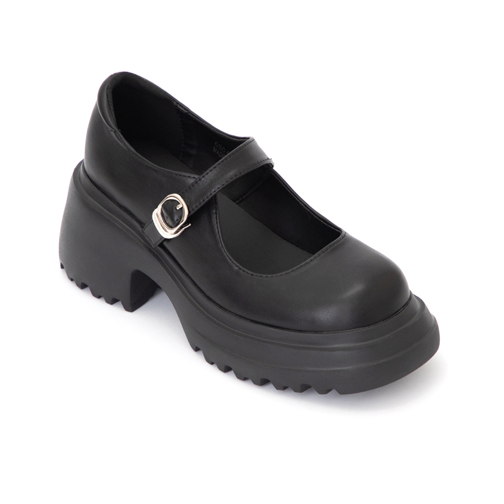 氧氣美女增高加厚底瑪莉珍鞋 黑色