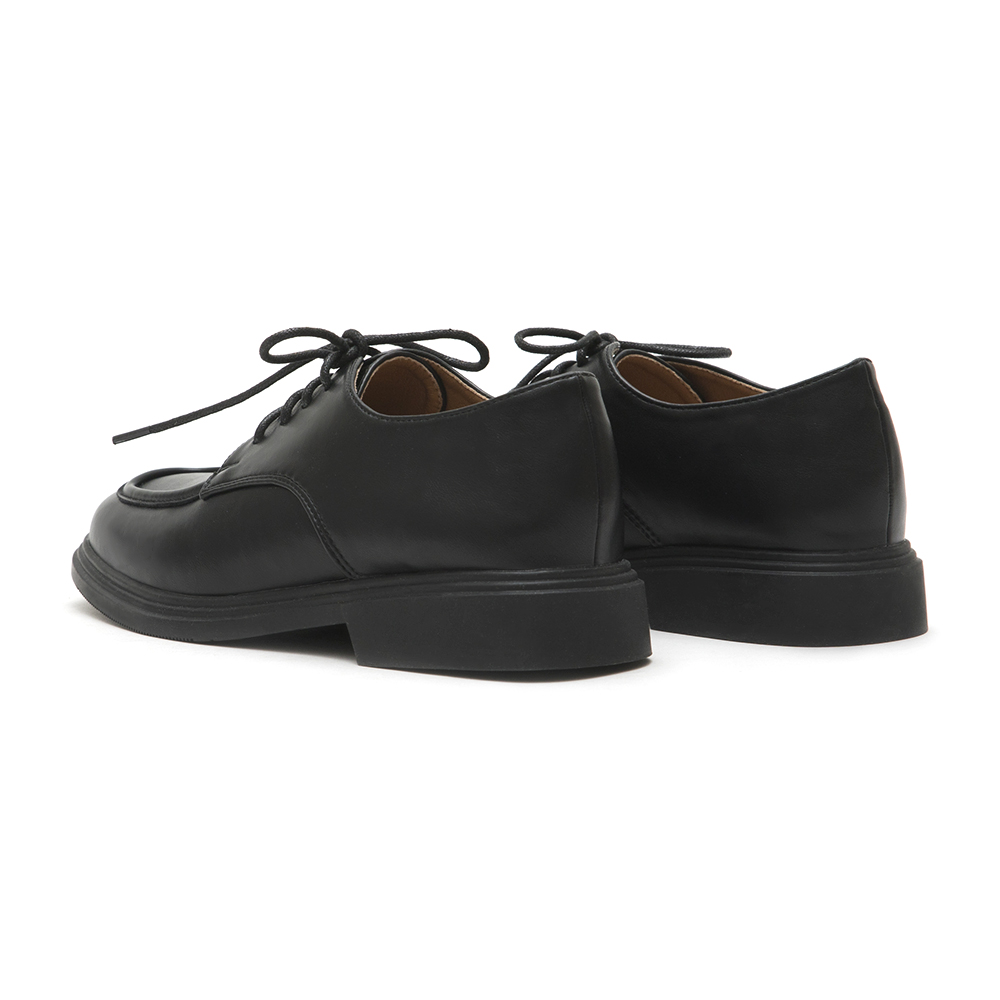 Soft Lace-Up Derby Shoes Black