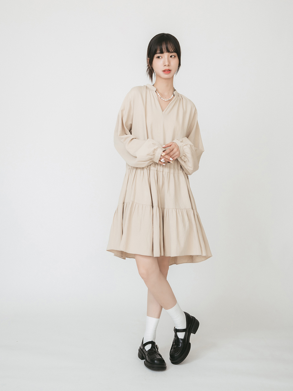 日系女孩．格子編織T字低跟瑪莉珍鞋 時尚黑