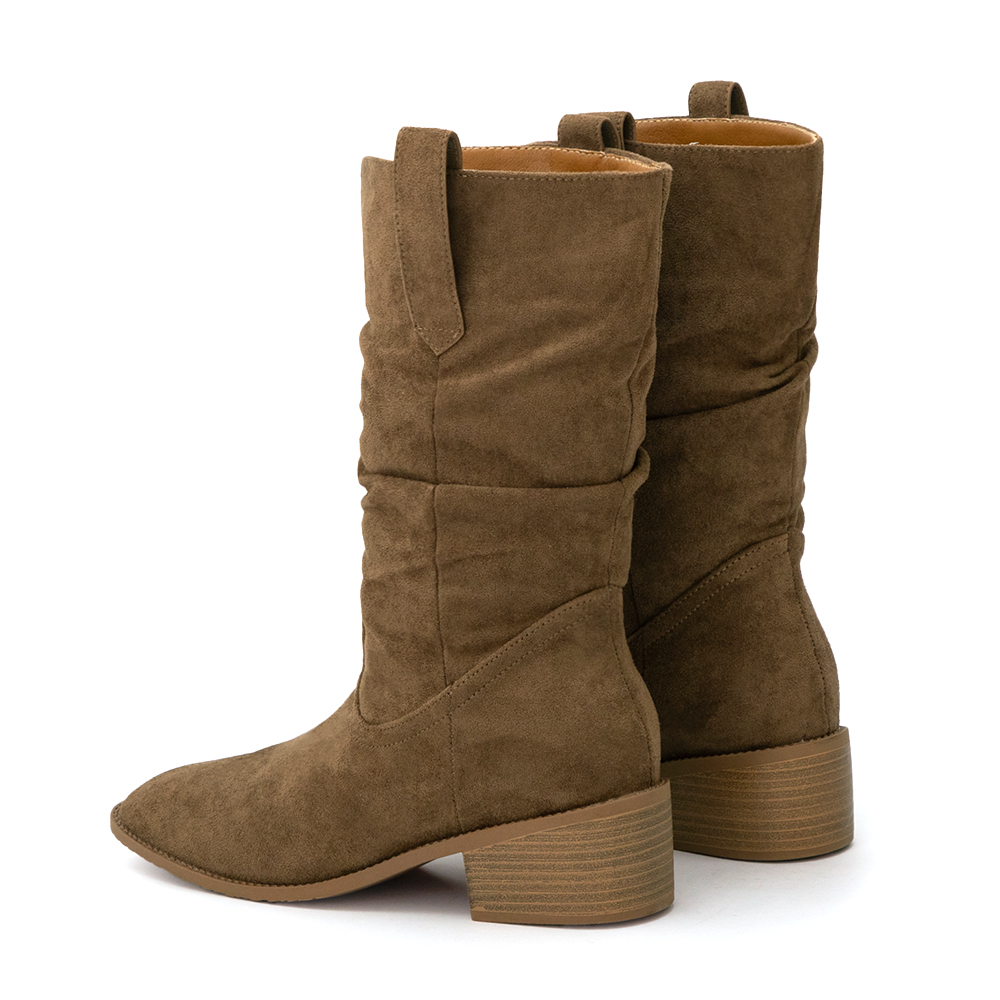 美拉德V口內增高西部堆堆靴 棕色