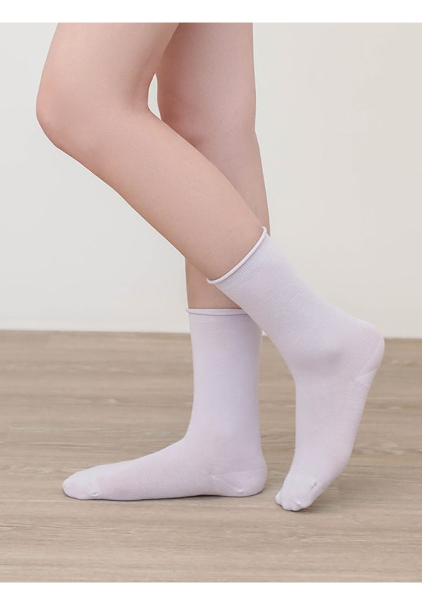 韓系柔美半筒襪 淺紫色