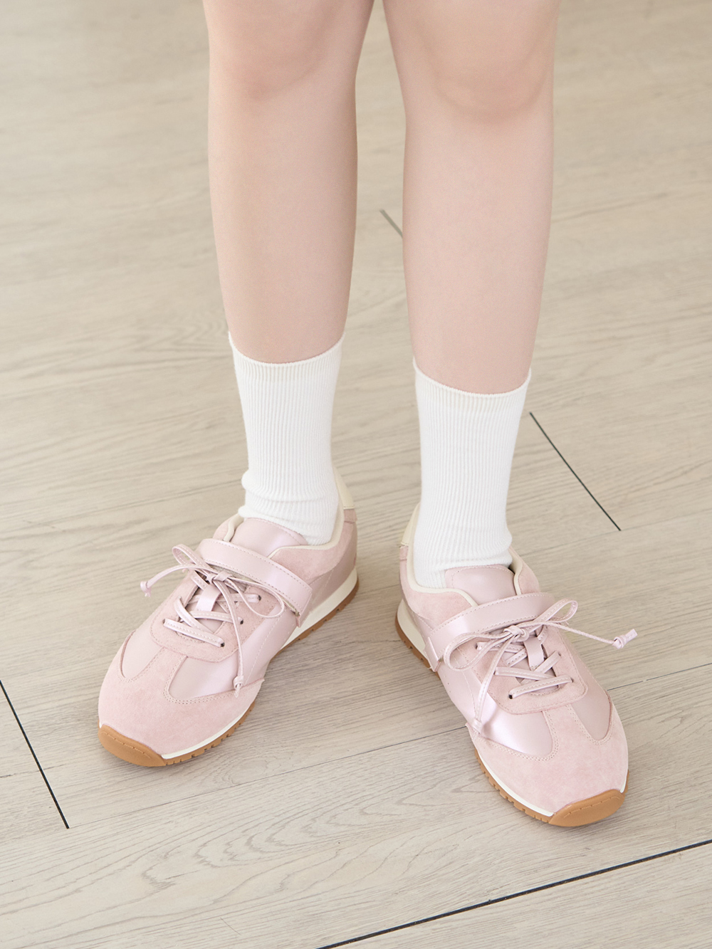 粉彩系列OK繃貼真皮休閒鞋 粉色