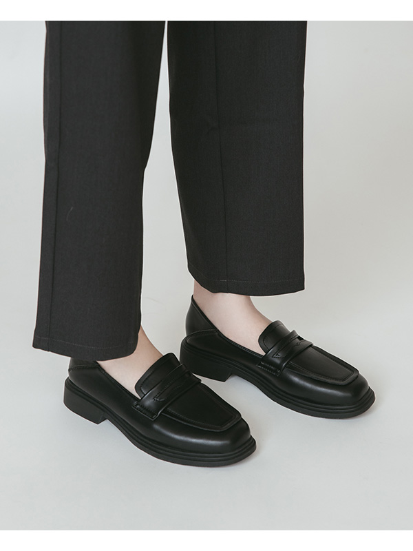 Comfy Soft Backless Loafers Black