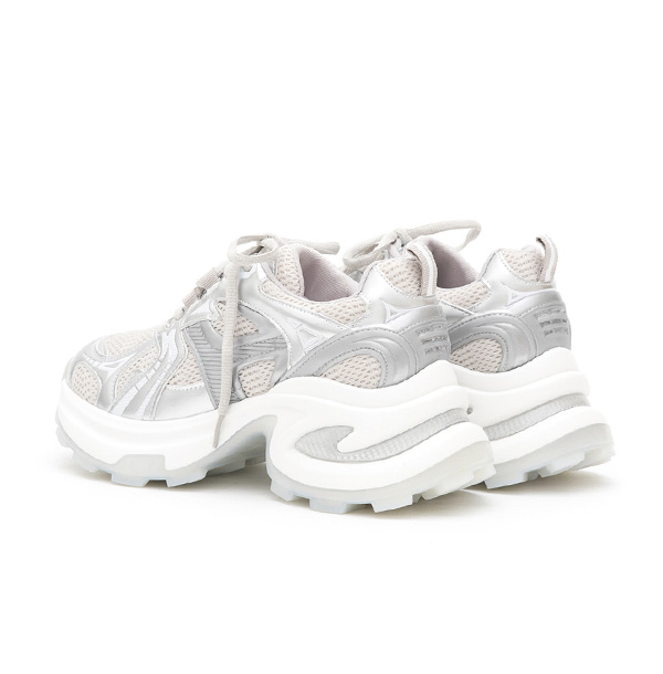 Lightweight Platform Sneakers Silver