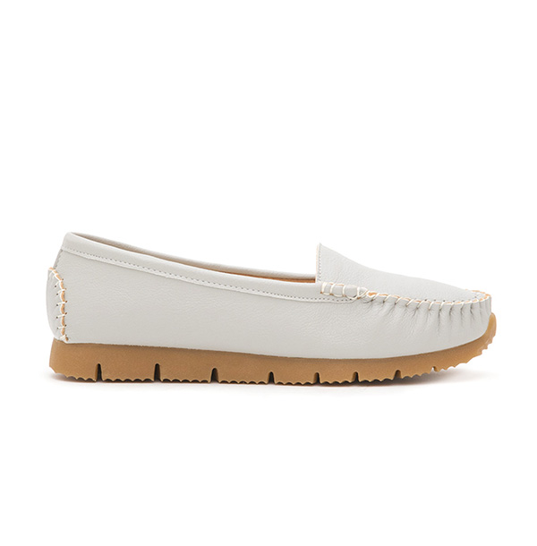 MIT Plain Platform Moccasins Grey