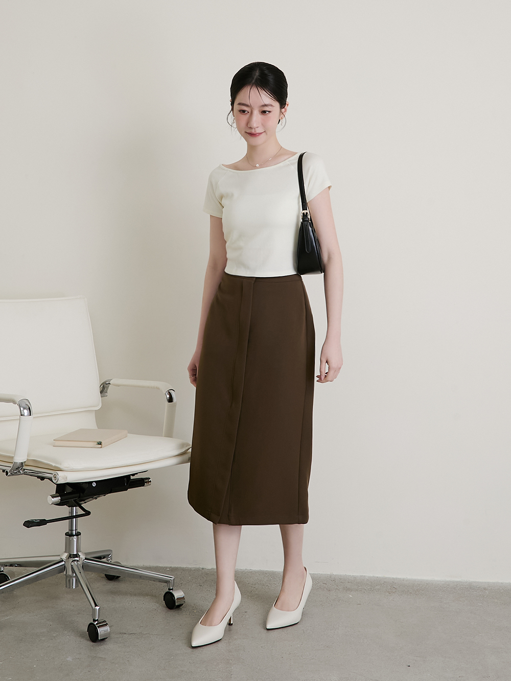 【真皮系列】6.5cm全能氣墊真皮高跟鞋 人氣白