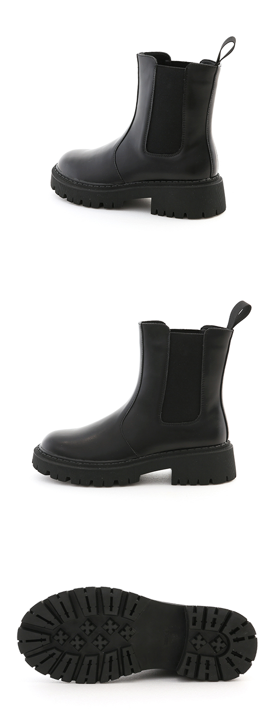 Military Style Chelsea Boots Black