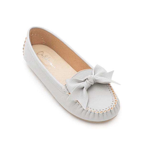 MIT Bow Moccasin Loafers Grey