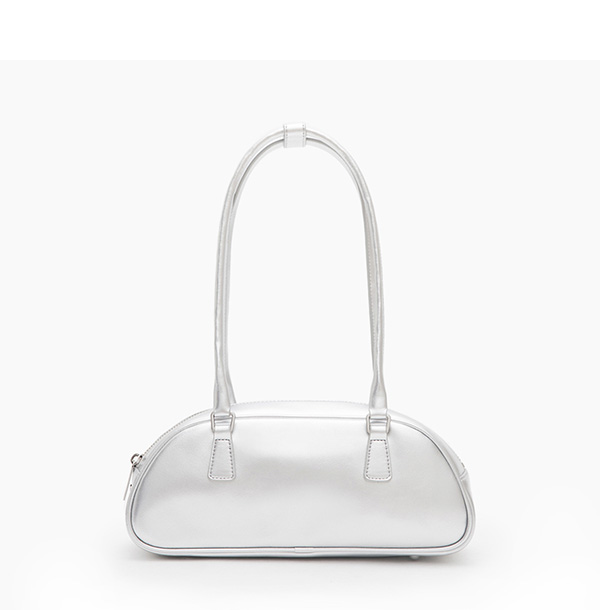 Shoulder Baguette Bag Silver