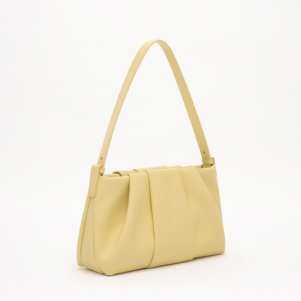 Cloud Ruched Shoulder Bag 黃