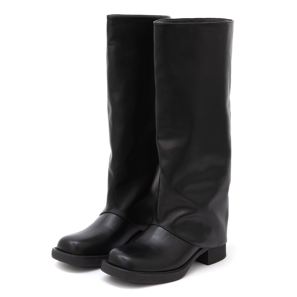 遮肉神器顯瘦感褲管長靴 黑色