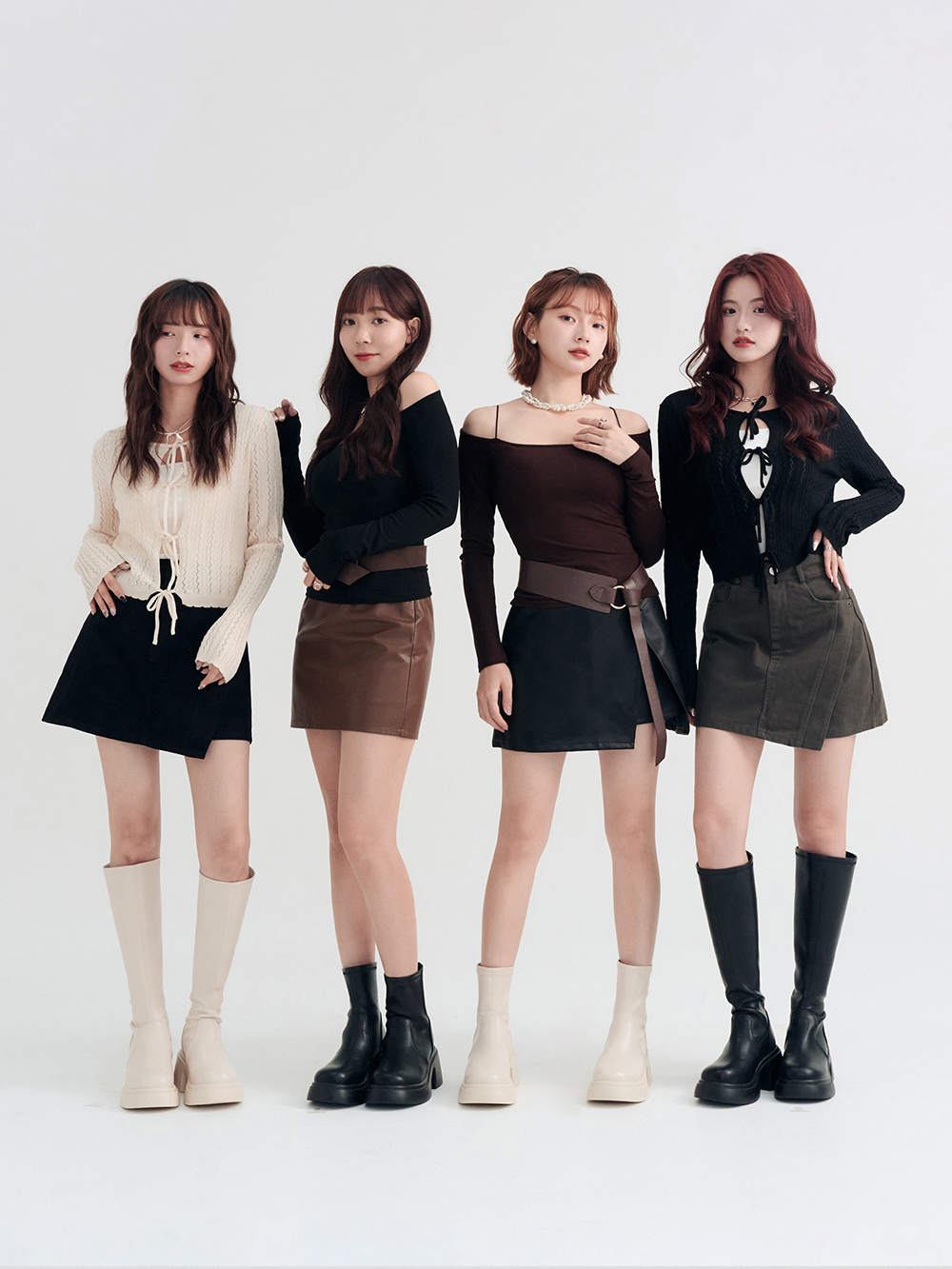 明星舞台．輕量加厚底瘦瘦長靴 白色