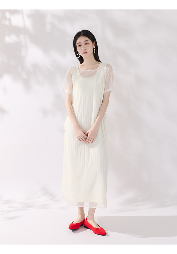 【3D零感雲織鞋】小V口尖頭通勤包鞋 熱戀紅