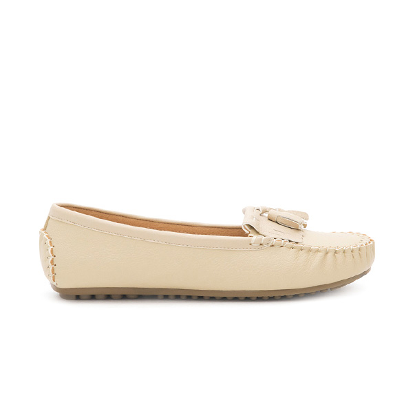 MIT Comfort Moccasin Loafers Cream