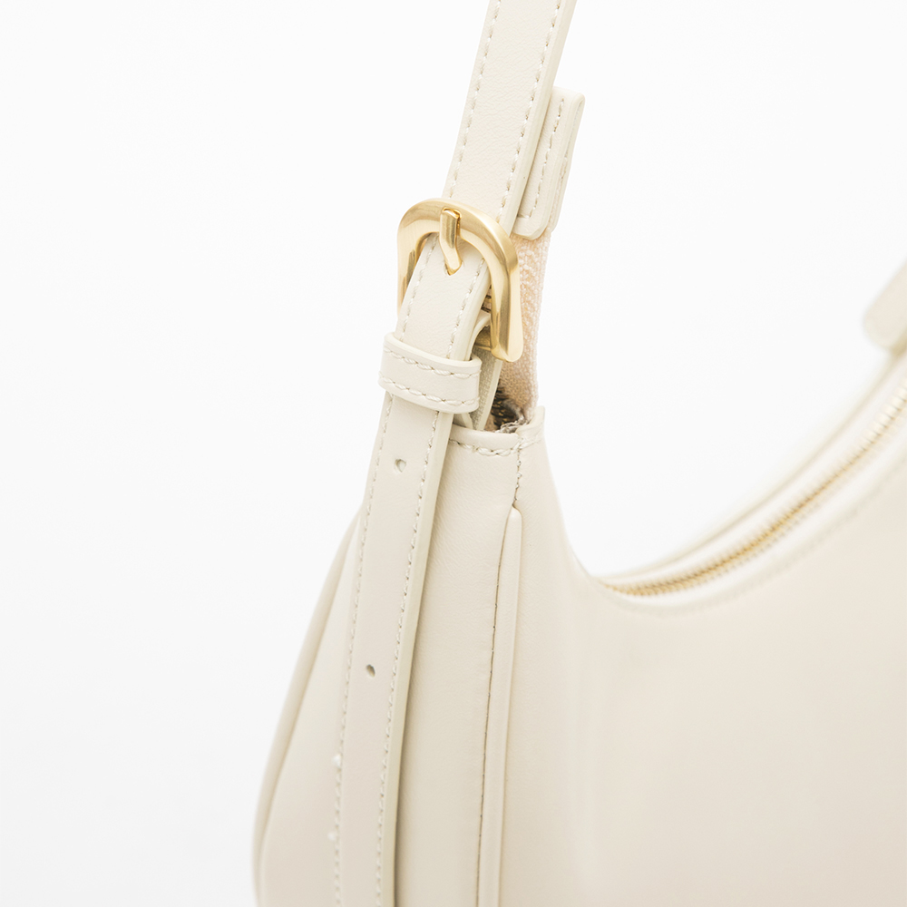 Two-Way Half-Moon Bag Beige