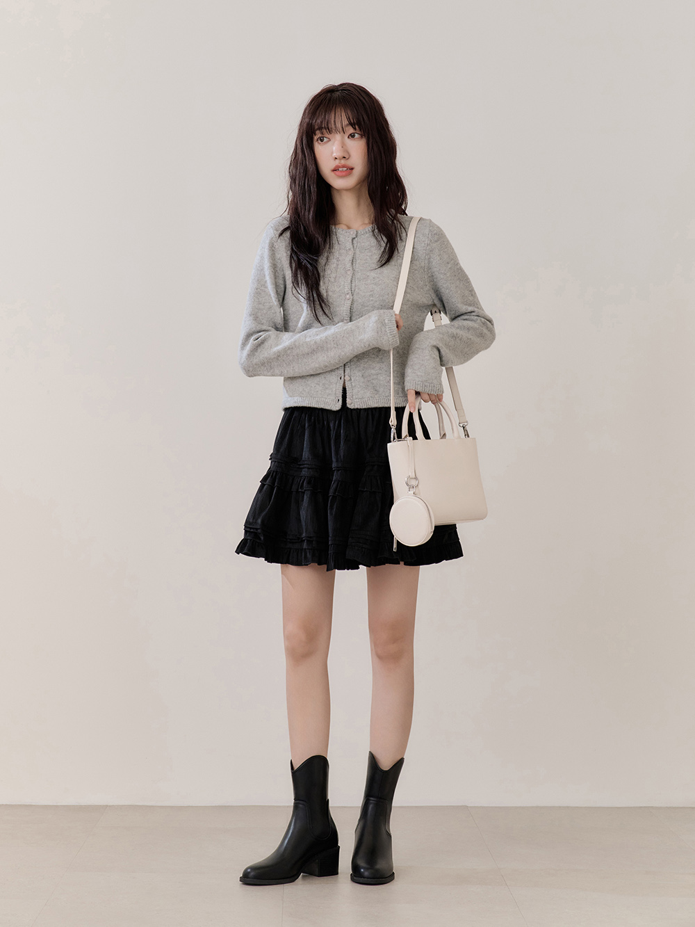 Pita寶藏女孩口袋包 米白