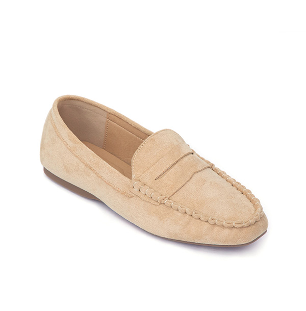 秋冬輕著4D氣墊豆豆底樂福鞋 杏色