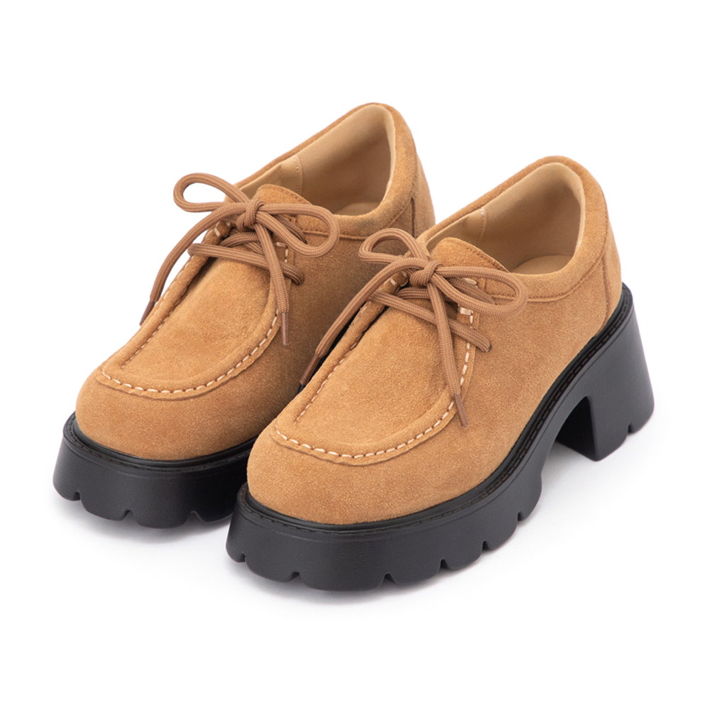 時光印記厚底輕量袋鼠鞋 駝色