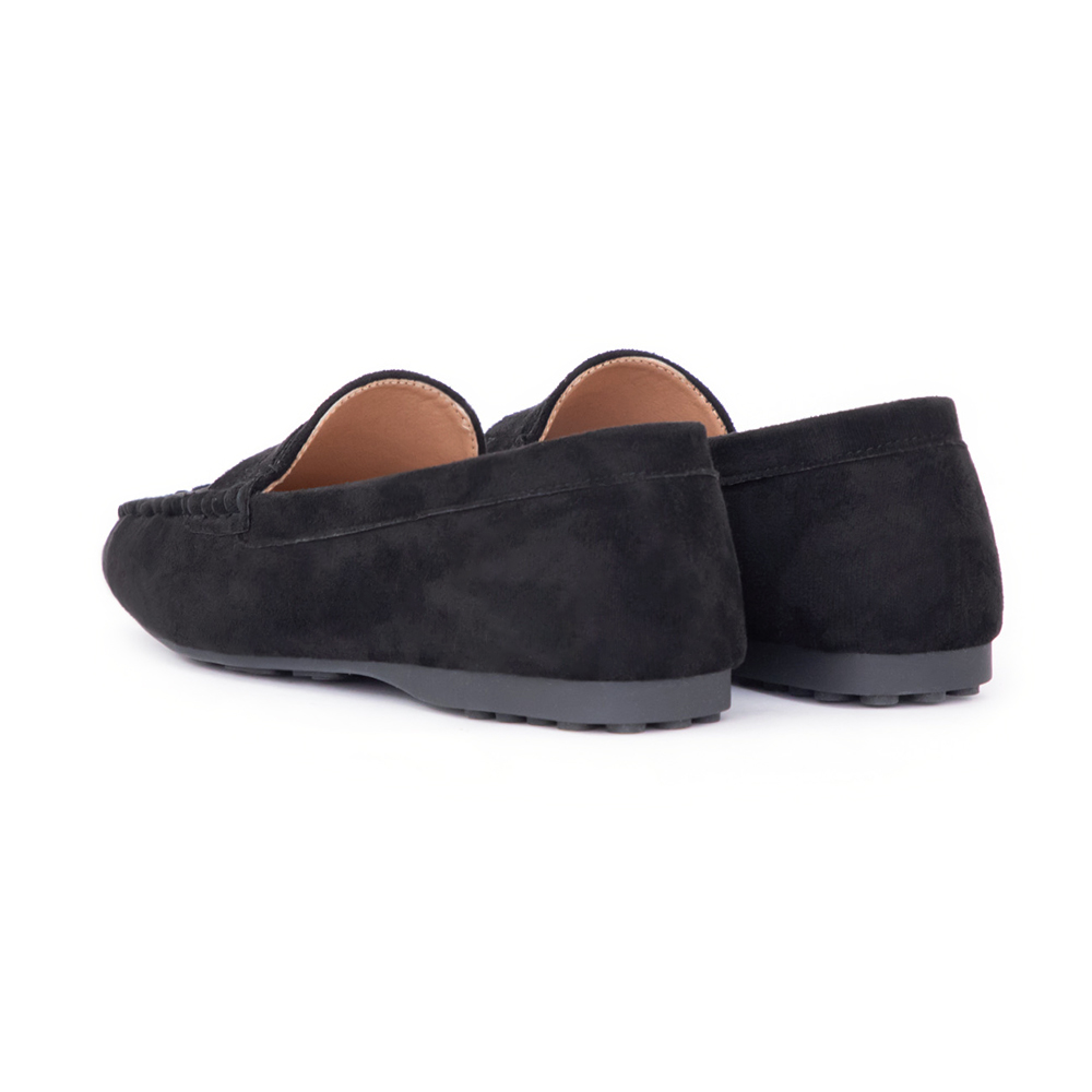 秋冬輕著4D氣墊豆豆底樂福鞋 黑色