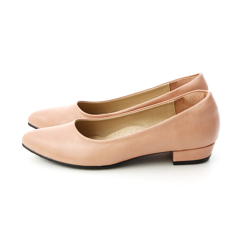 Pointed Toe Low Heel Pumps Nude pink │ D+AF Official Online Shop