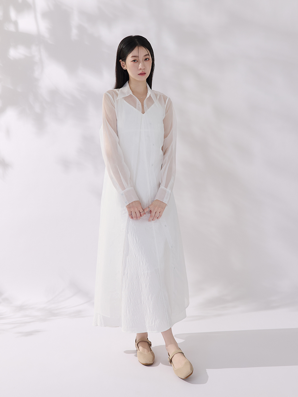 【3D零感雲織鞋】方頭瑪莉珍鞋 密茶杏