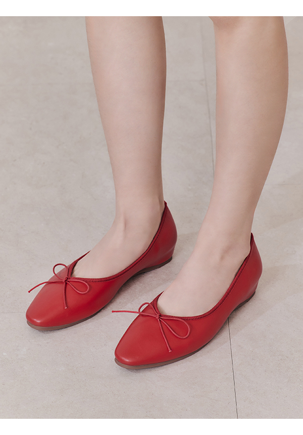 Classic Bow Ballet Flats 紅