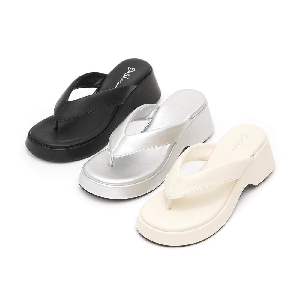 Thick Sole Flip-Flops Black