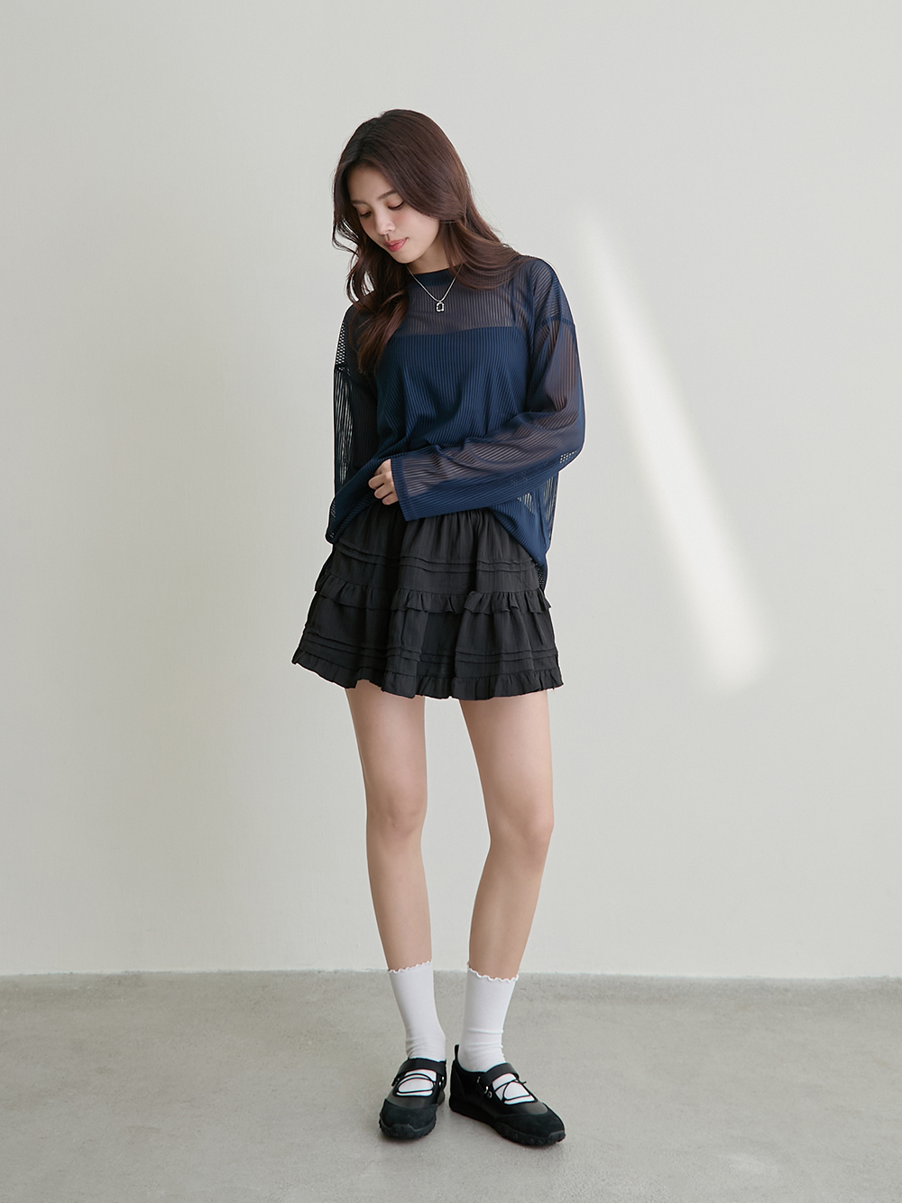 好穿趨勢交叉帶機能瑪莉珍鞋 黑色